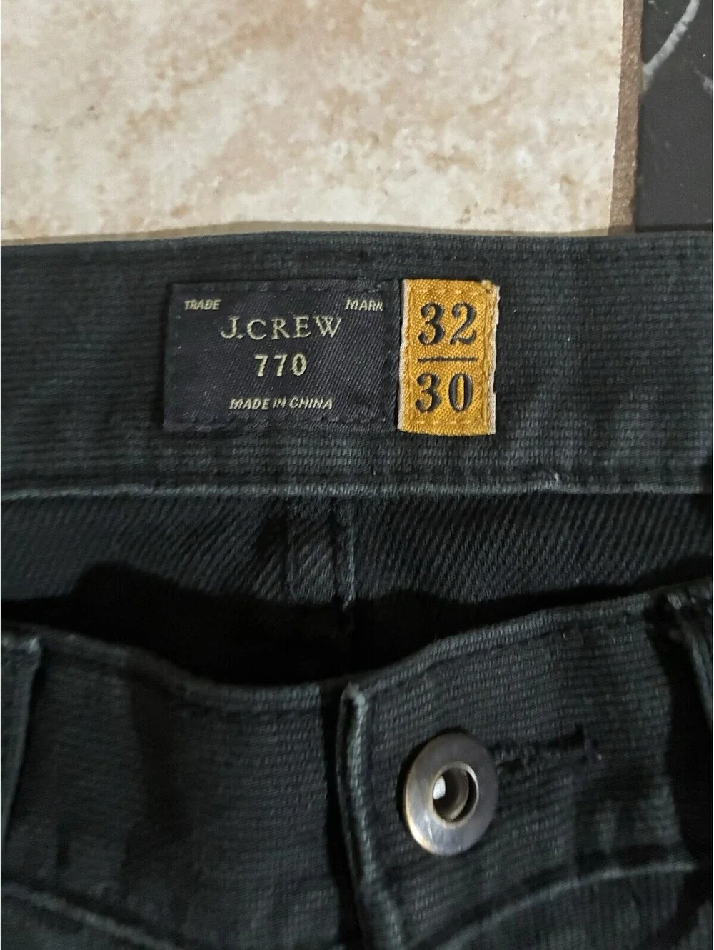 J Crew 770 Men’s Jeans 32x30 Black Straight Fit 100% Cotton Classic Denim